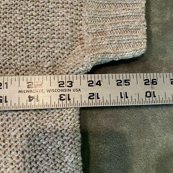 #510 ALICE + OLIVIA Linen Metallic Blend Loose Fit Sweater - Picture 10 of 12